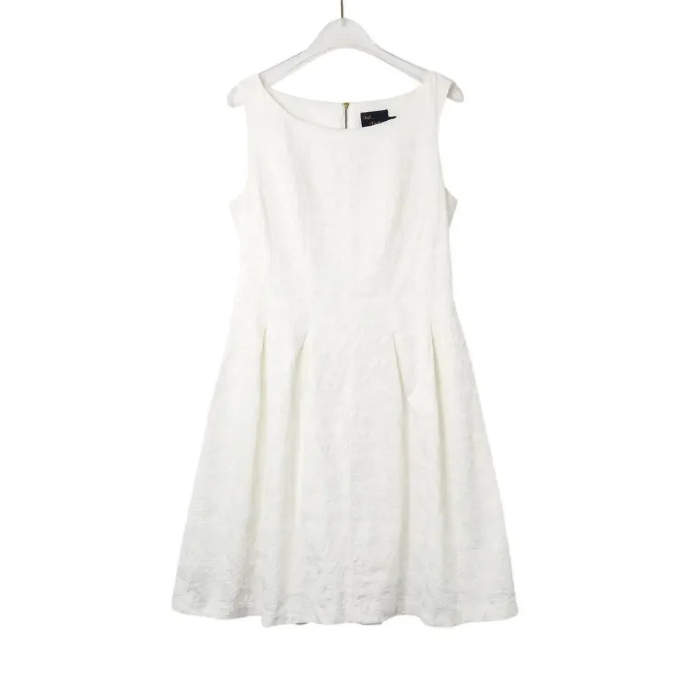Just Taylor White Jacquard A-Line Lace Mini Dress Size 6 Small